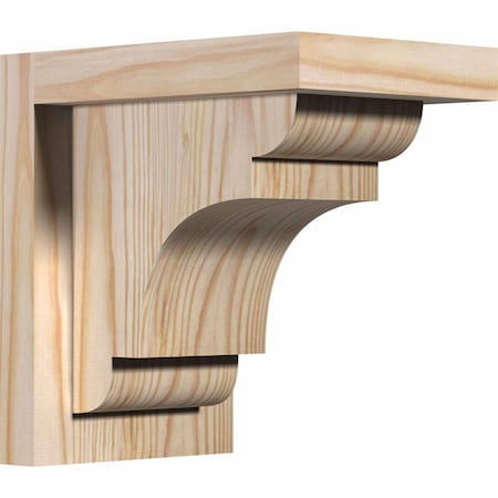 Ekena Millwork New Brighton Smooth Corbel w/Backplate, Douglas Fir, 5 1/2"W x 8"D x 8"H COR06X08X08NEB01SDF